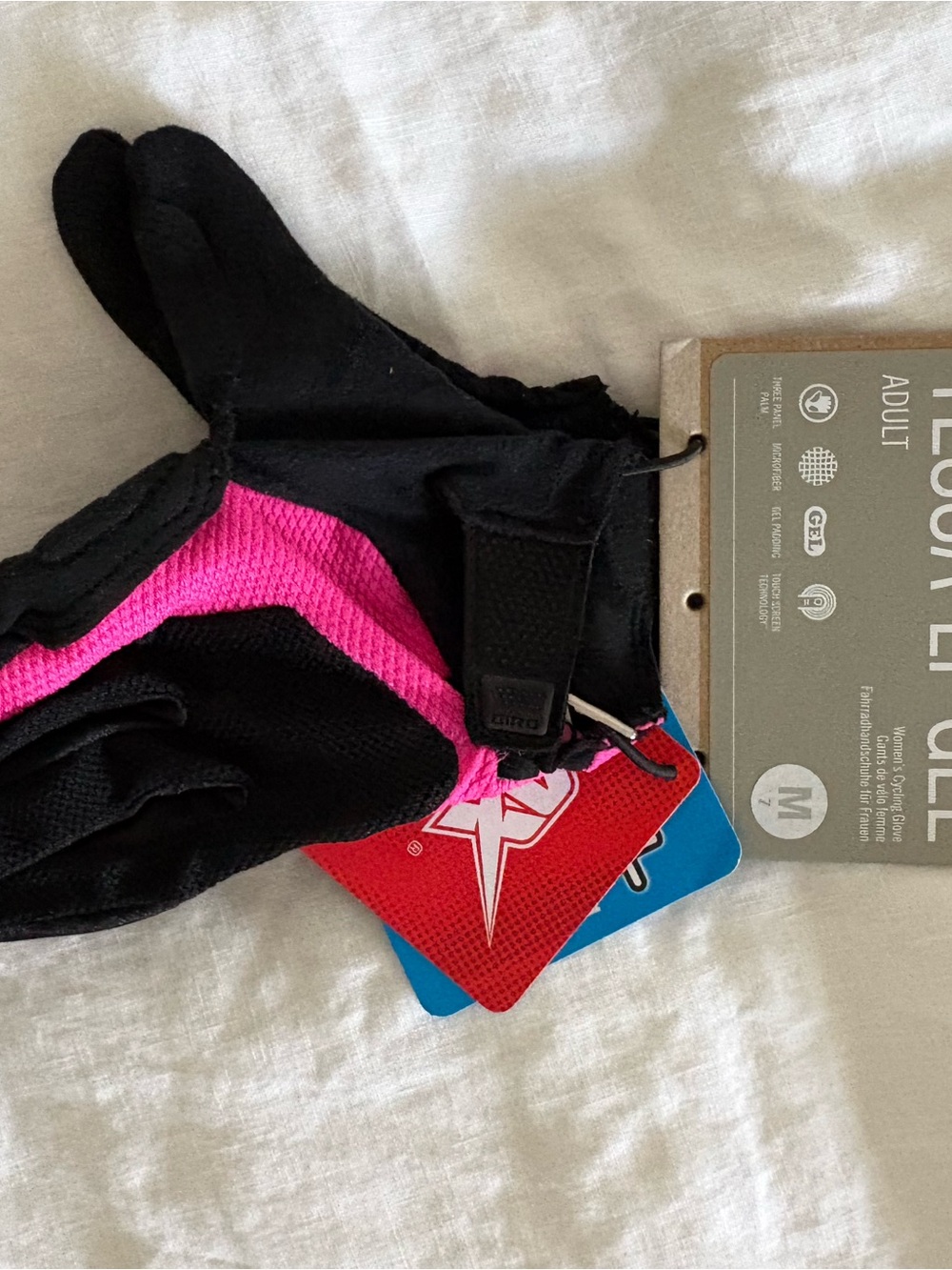 Black and Pink Women Cycling Gloves - Medium